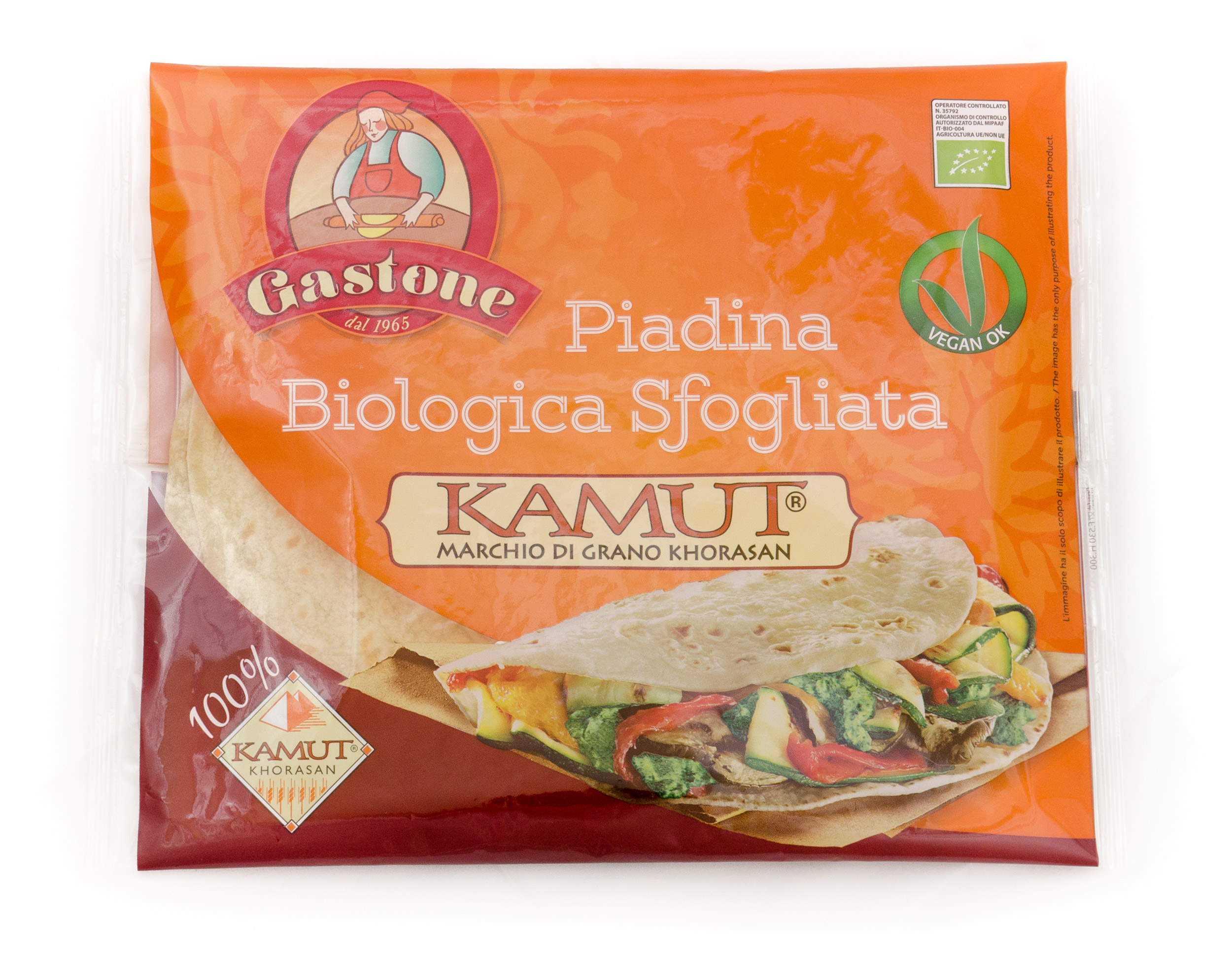 Piadina Biologica Sfogliata al Kamut Gastone