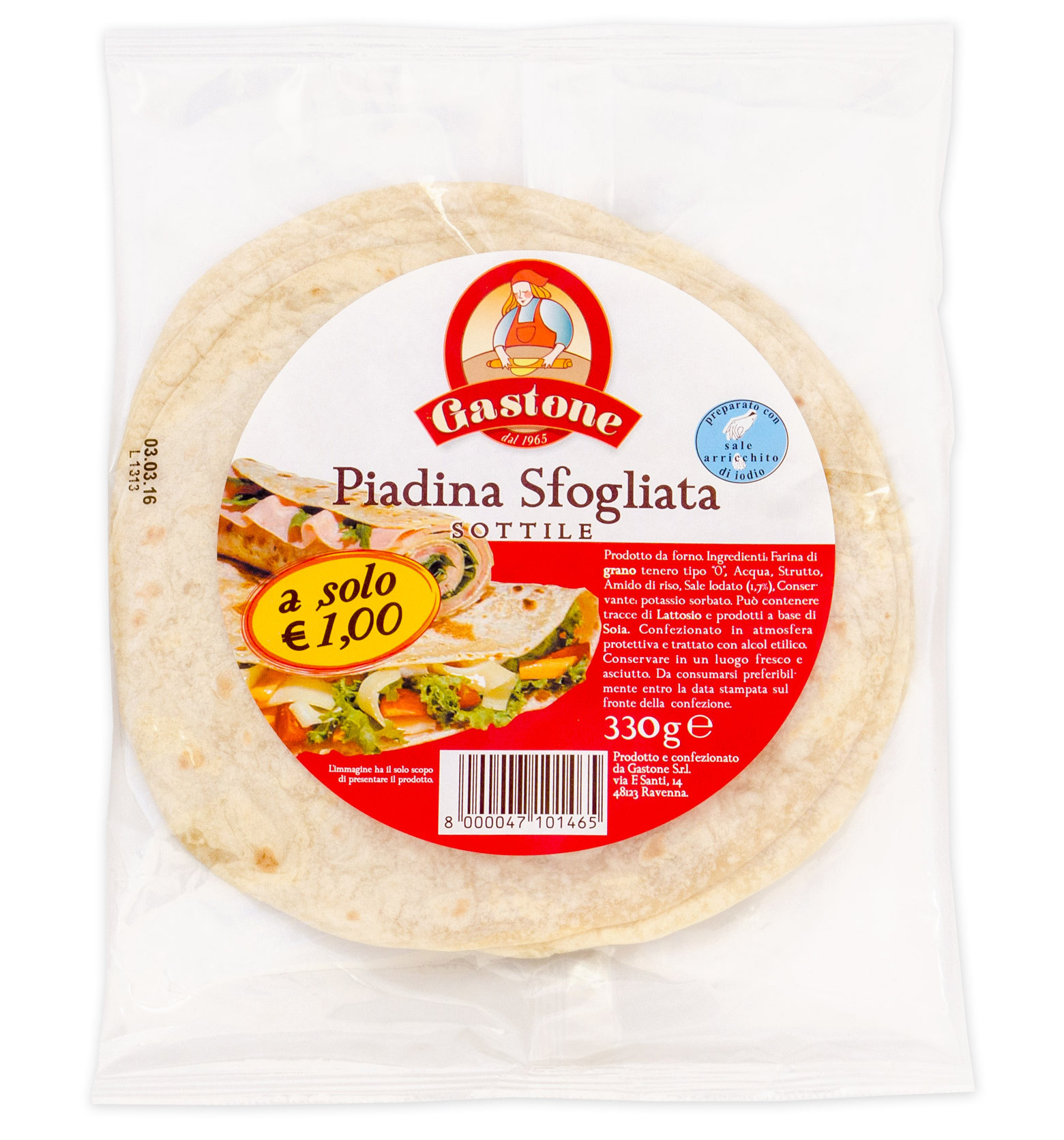 Piadina Sfogliata Sottile Gastone