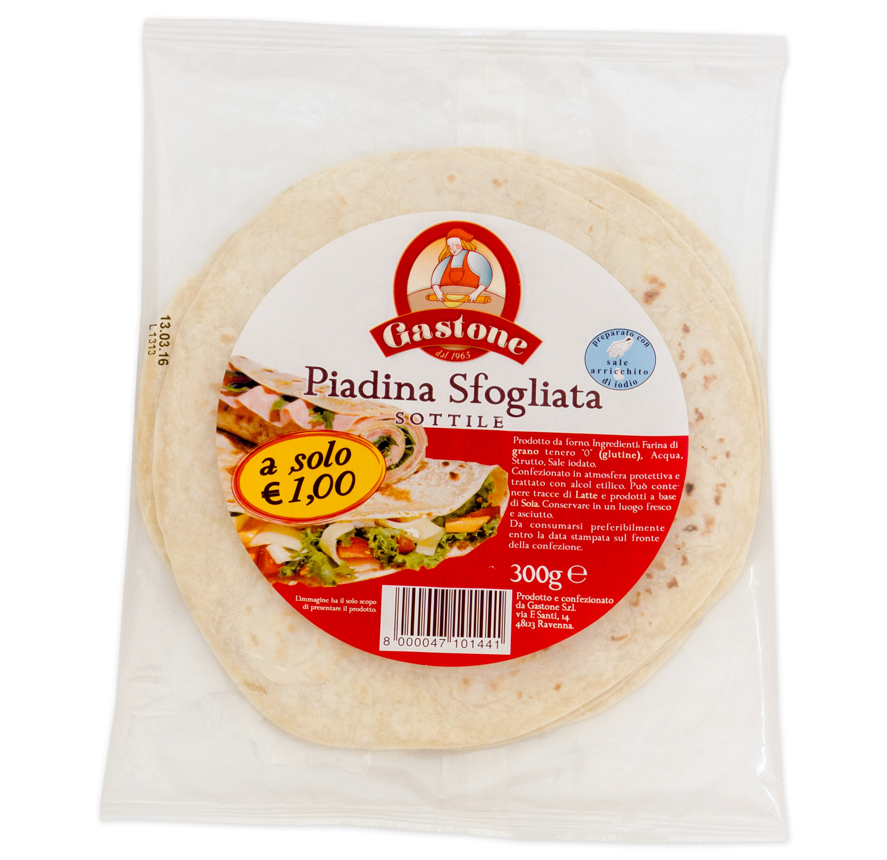 Piadina Sfogliata Sottile Gastone