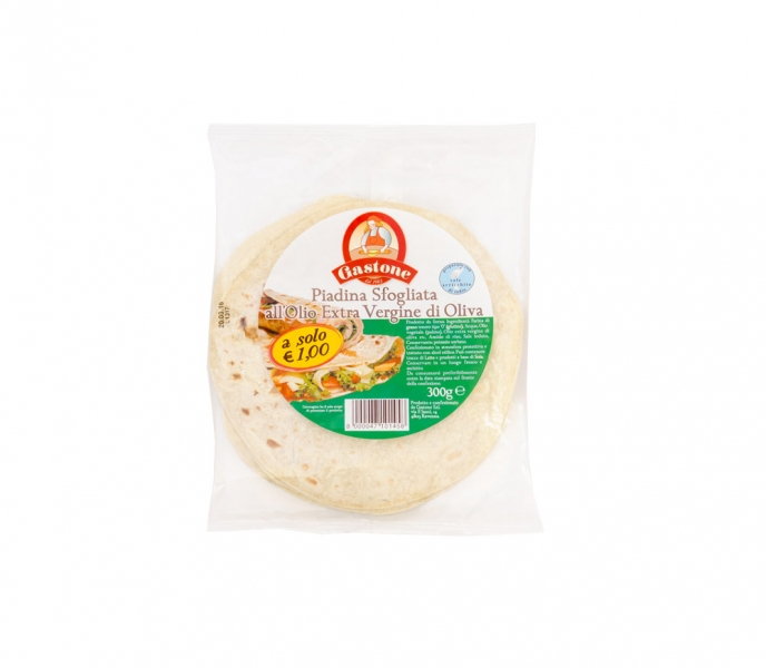 Piadina Sfogliata all’Olio Extra vergine di oliva 300g