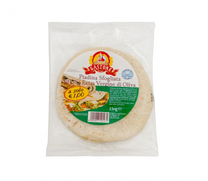 Piadina Sfogliata all’Olio Extra vergine di oliva 330g