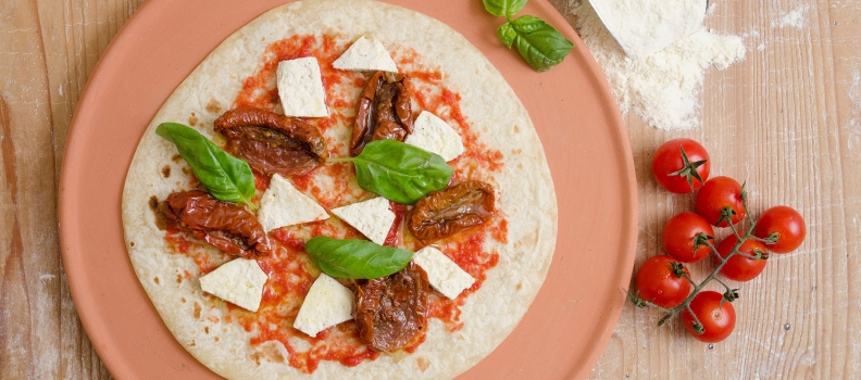 Pizza di piadina al Kamut